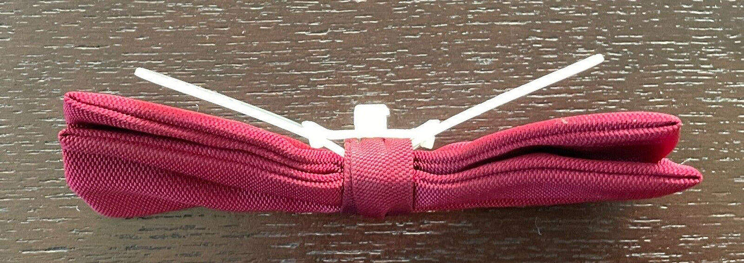 LIDO Bow Tie Burgundy Thin Pre-tied Clip On Formal Wedding Vintage Mens