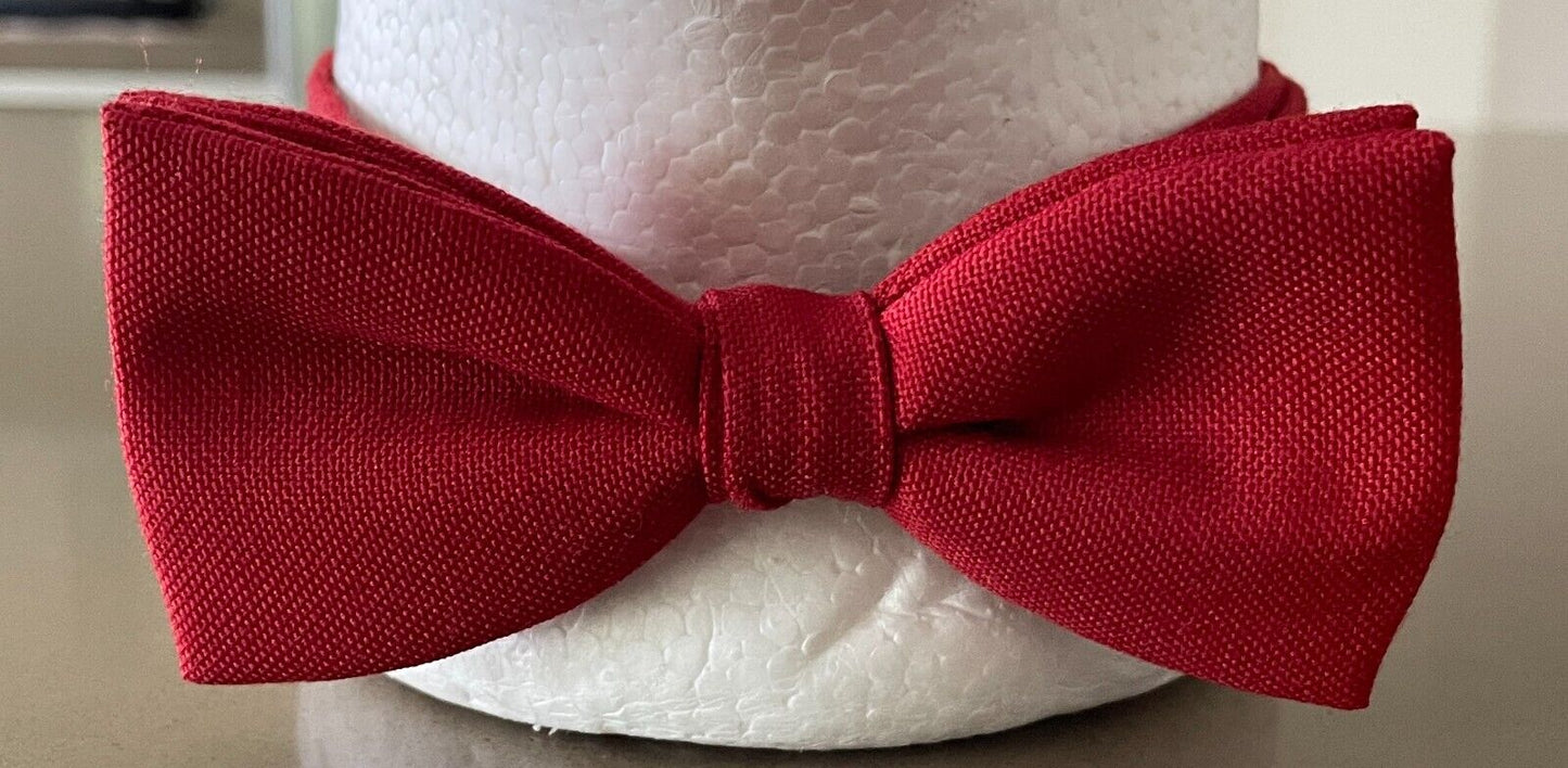 LIDO Bow Tie Red Pre-Tied Adjustable Formal Wedding Vintage Bowtie Costume
