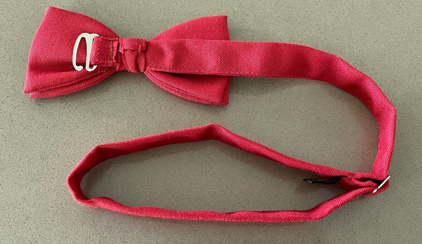 LIDO Bow Tie Red Pre-Tied Adjustable Formal Wedding Vintage Bowtie Costume