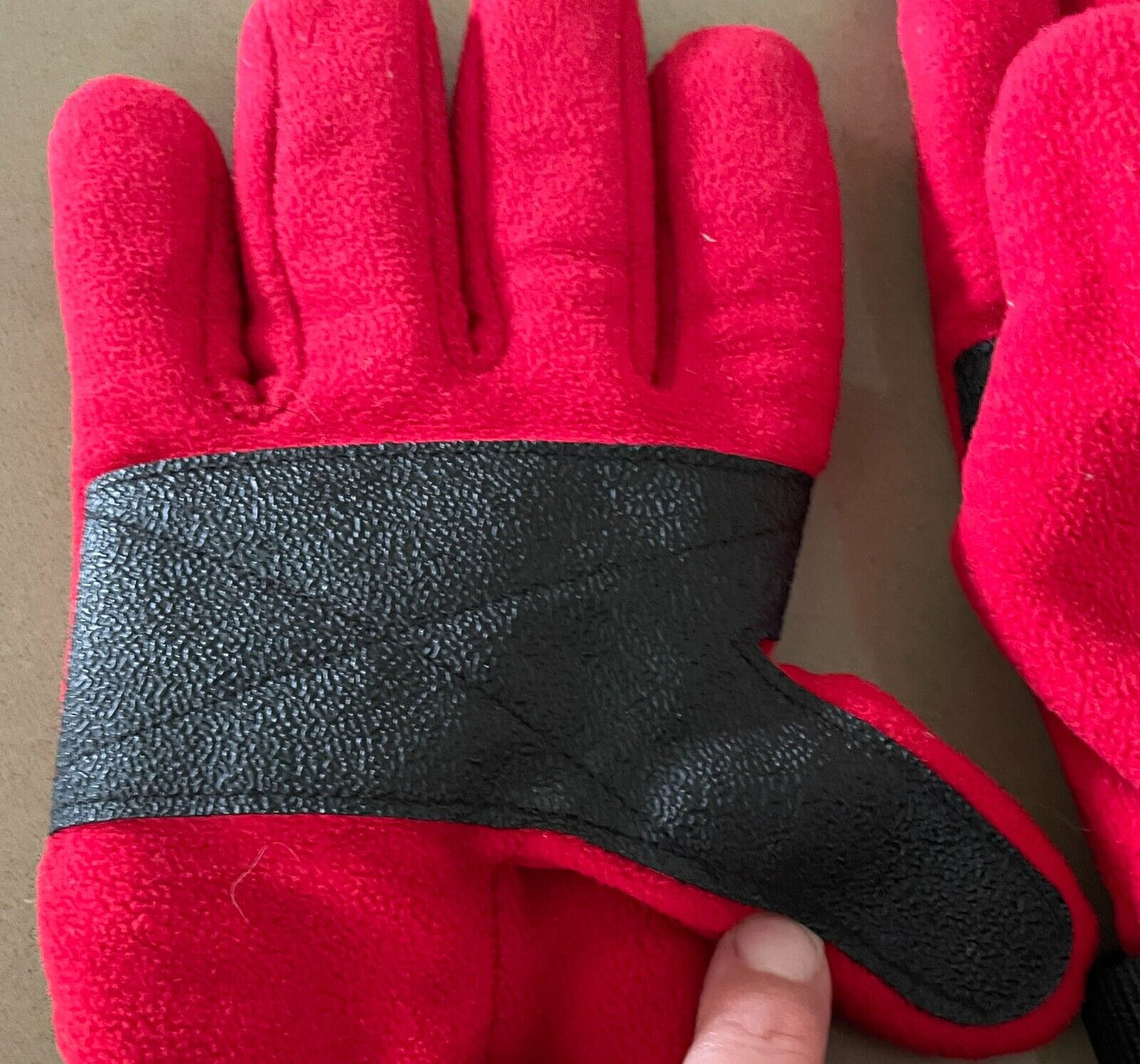 CRANE Thinsulate Gloves Red Black Trim Snow Snowboarding Warm Size L XL Unisex