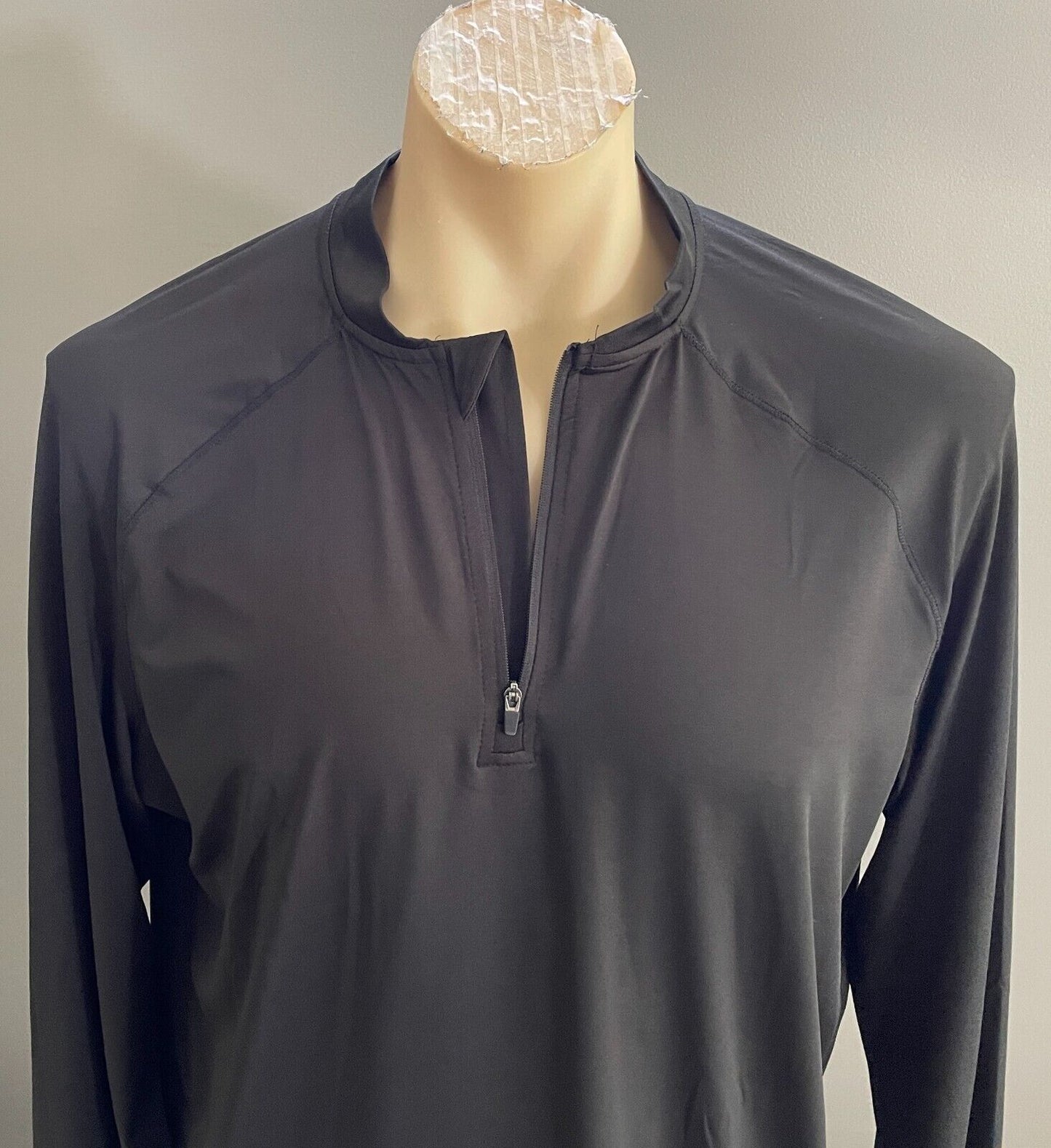 CRANE 1/4 Zip Top Black High Neck Long Sleeve Running Training Gym Mens Size XXL