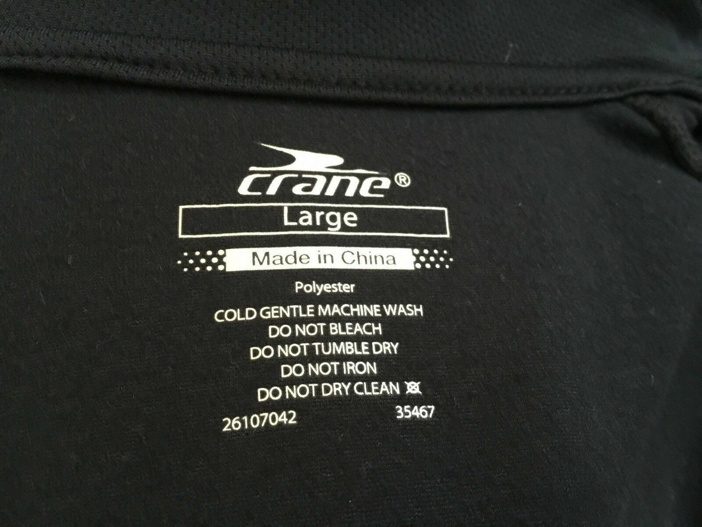 CRANE Hoodie Black Lightweight Long Sleeve High Neck Hooded Top Ladies Sz L NEW