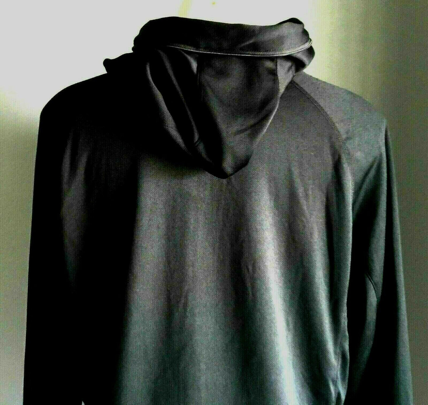 CRANE Hoodie Black Lightweight Long Sleeve High Neck Hooded Top Ladies Sz L NEW
