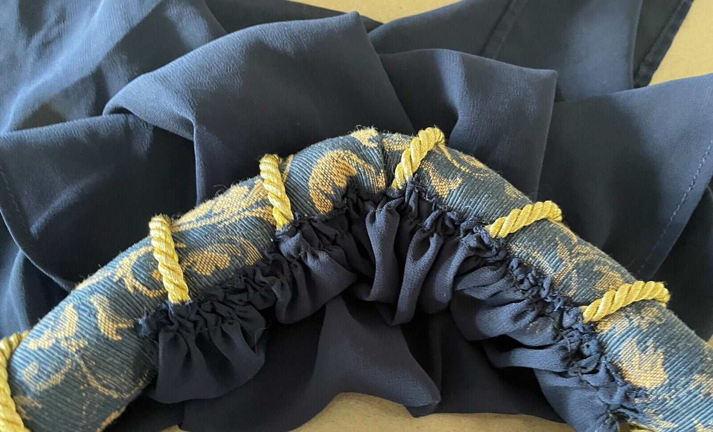 Medieval Costume Handmade Quality 2 Piece Navy & Gold Cos Play Size 18 Maiden
