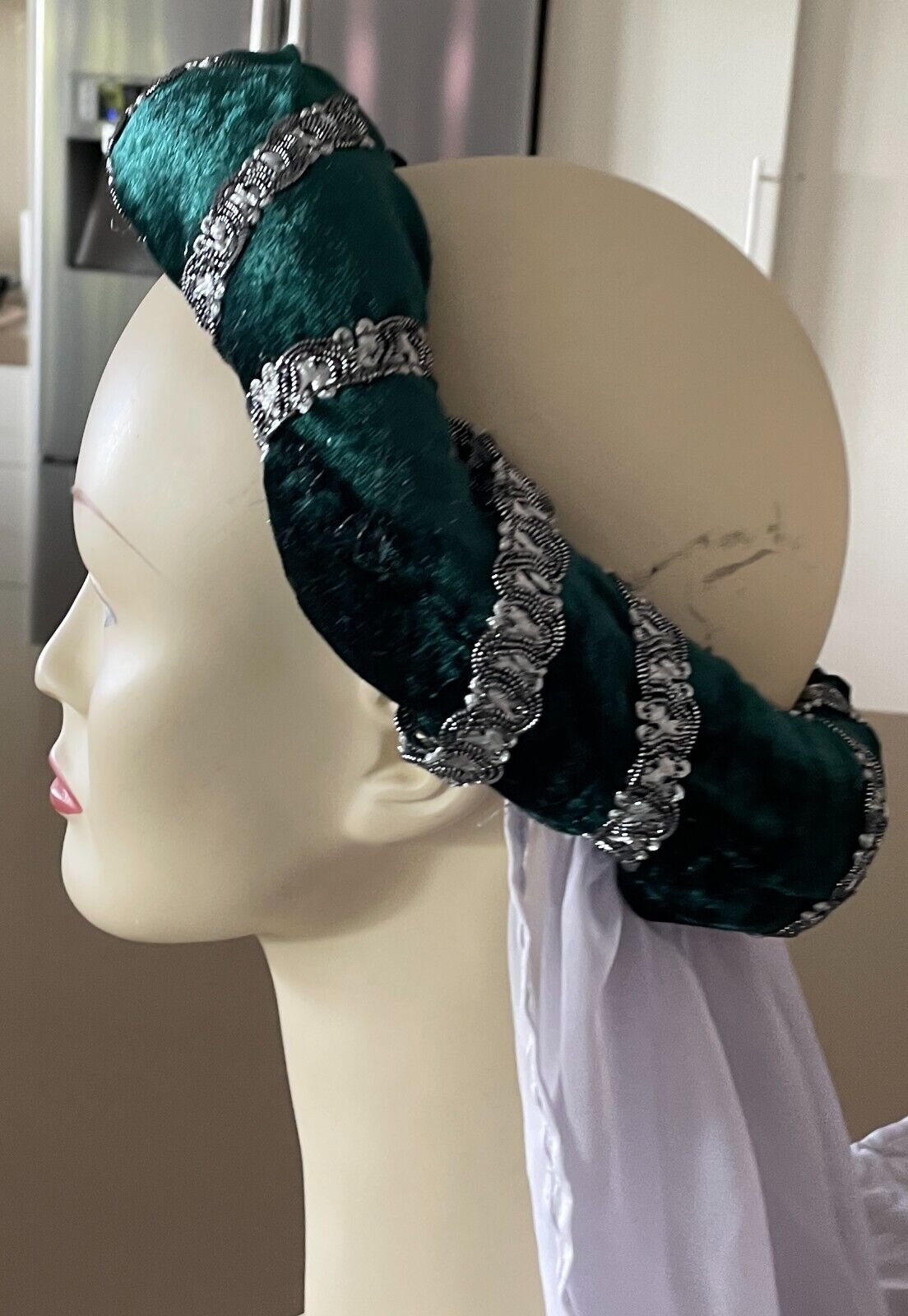 Medieval Costume Handmade Quality 2 Piece Green & Black Cos Play Plus Size 20-22