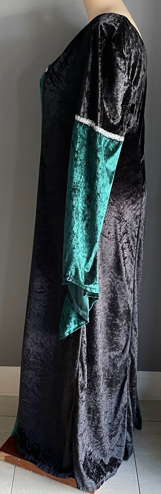 Medieval Costume Handmade Quality 2 Piece Green & Black Cos Play Plus Size 20-22