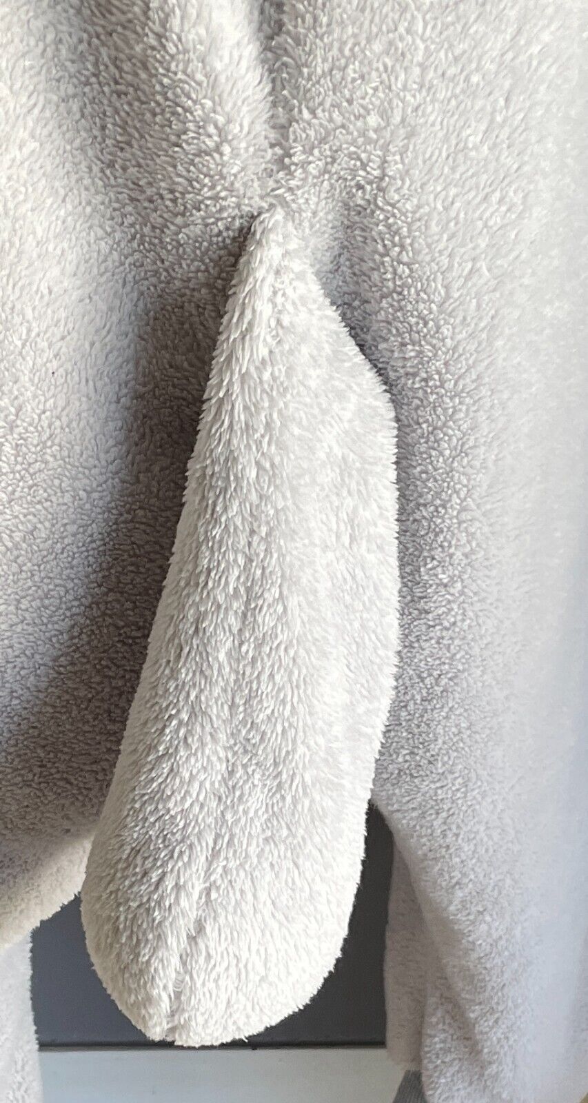 CAT One Piece PJ's Grey White Trim Drop Crotch Soft Plush Costume Cosplay Size S