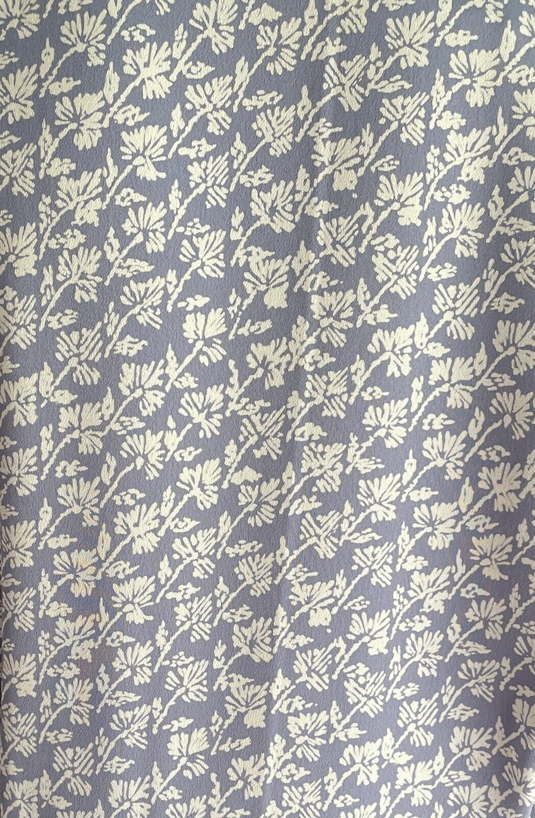 DISCOVERY CLOTHING CO Midi Dress Blue White Floral Print Shirred Waist Size 16