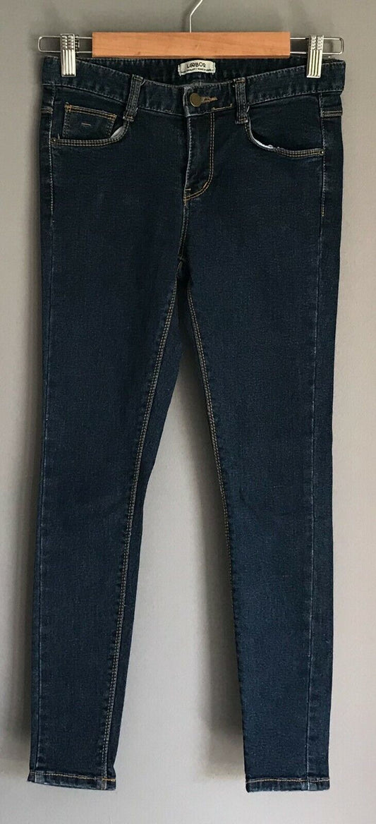 L@BOR Jeans Mid Blue Denim Stretch 7/8 Length Ladies Size S 8 Pants