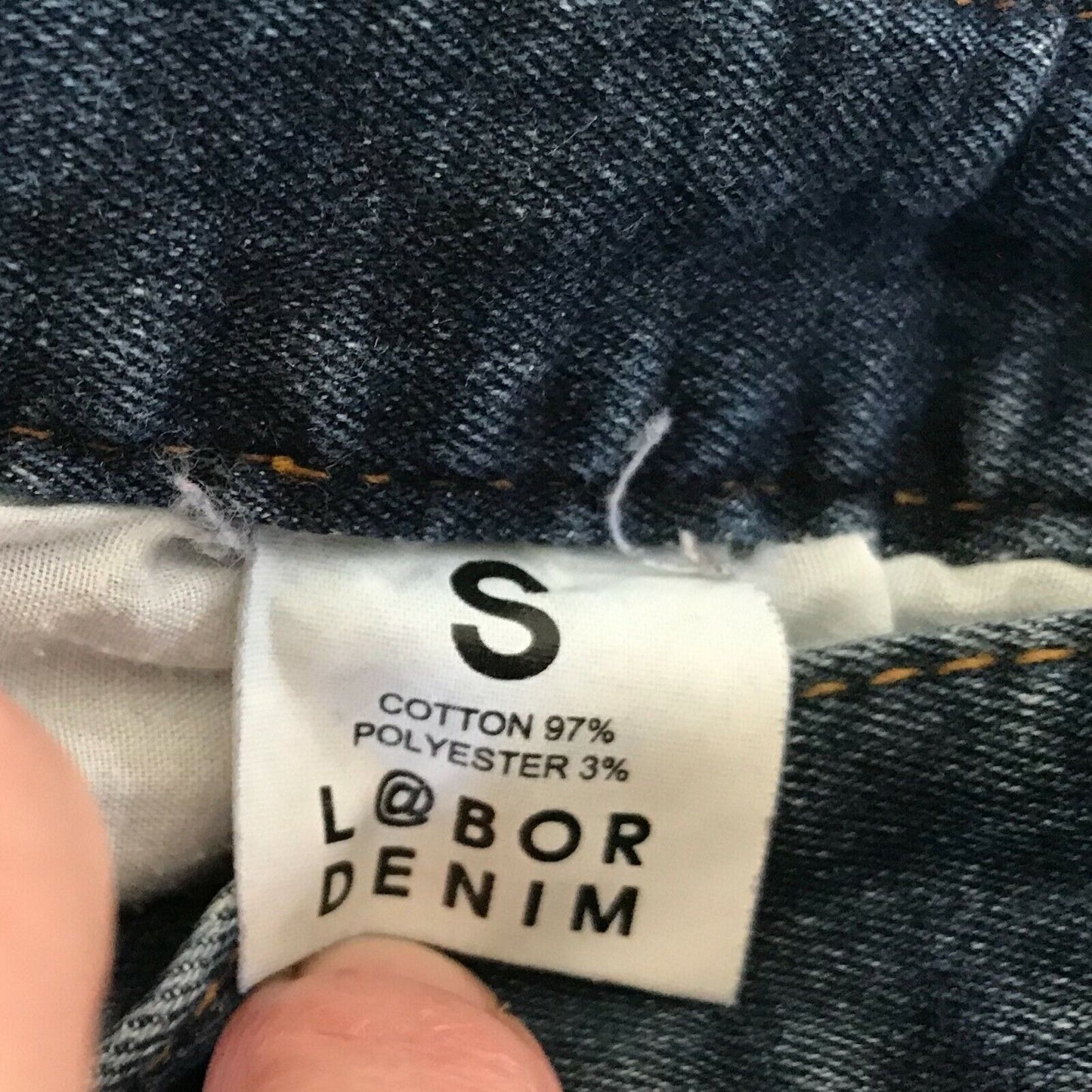 L@BOR Jeans Mid Blue Denim Stretch 7/8 Length Ladies Size S 8 Pants