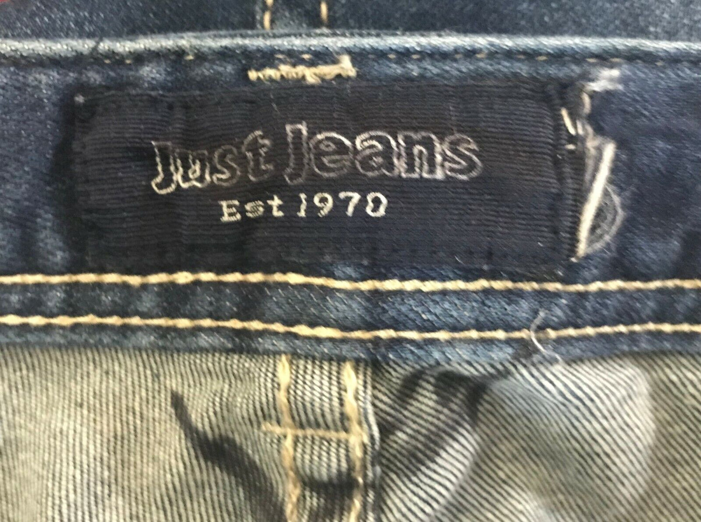 JUST JEANS Blue Stretch Denim Skinny Leg Capri Crop Jeans Ladies Size 8 10 NEW