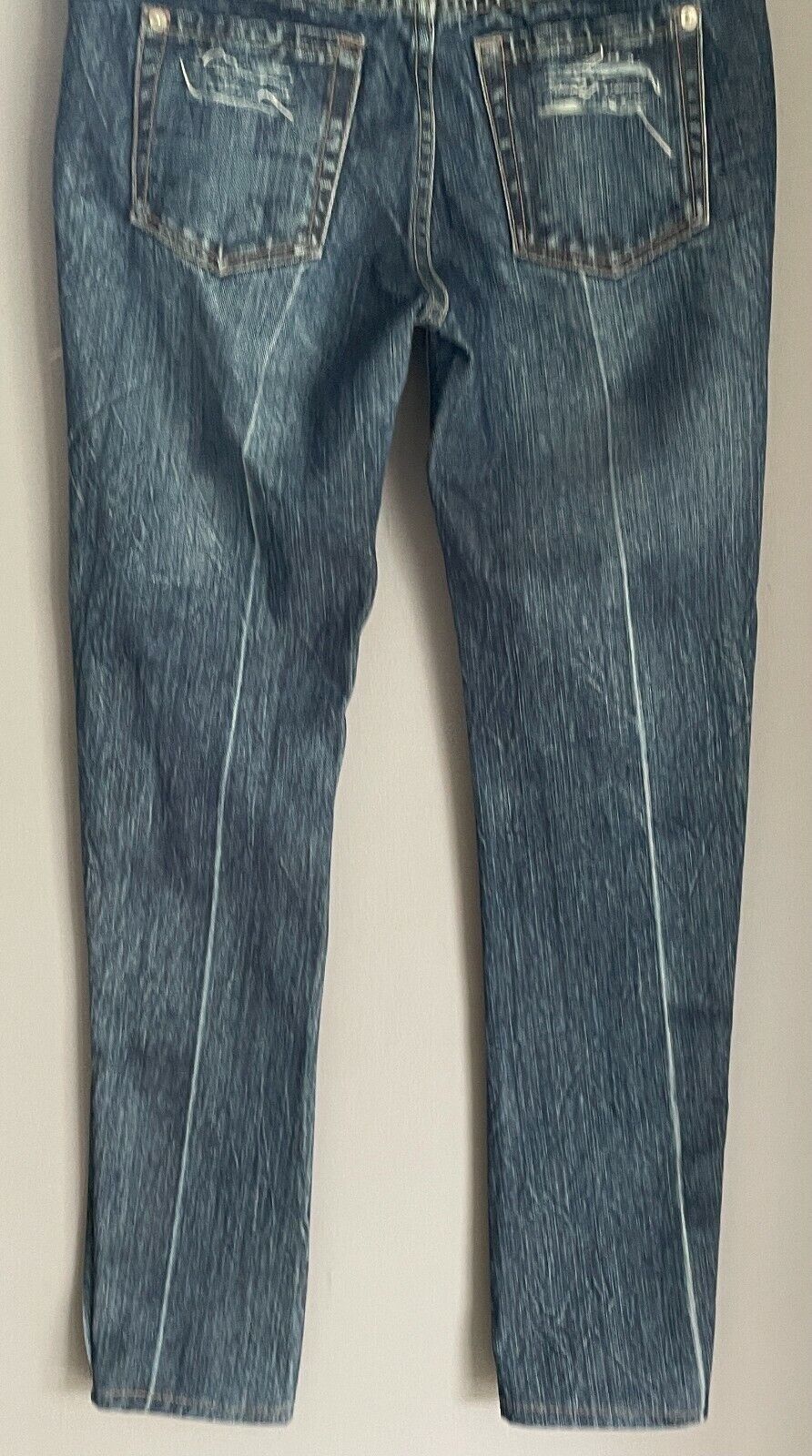 ASK Skinny Leg Jeans Blue Denim Ripped Distressed  Ladies Size 25 74cm Waist NEW