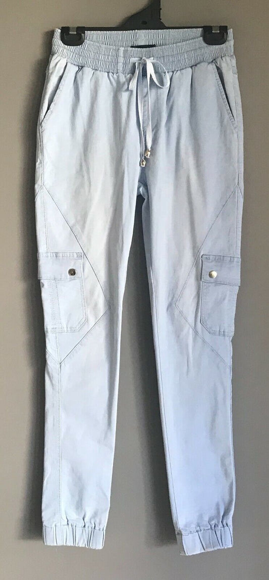 COUNTRY DENIM Australia Blue Denim Jeans Light Cargo Jogger Ankle Ladies Size 10