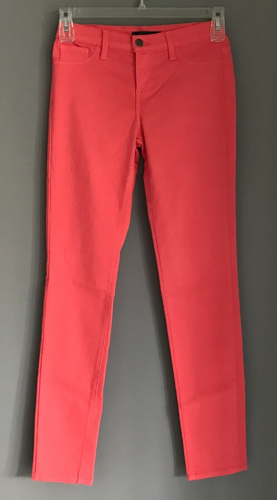 KANCAN JEANS Denim Coral Red Colour Skinny Stretch Pants Ladies Size 7 NEW