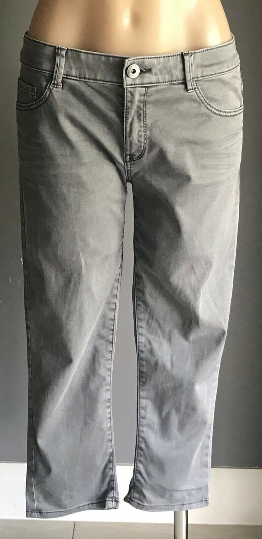 ESPRIT Crop Jeans Grey Wash Stretch Denim Skinny Leg Ladies Size 10