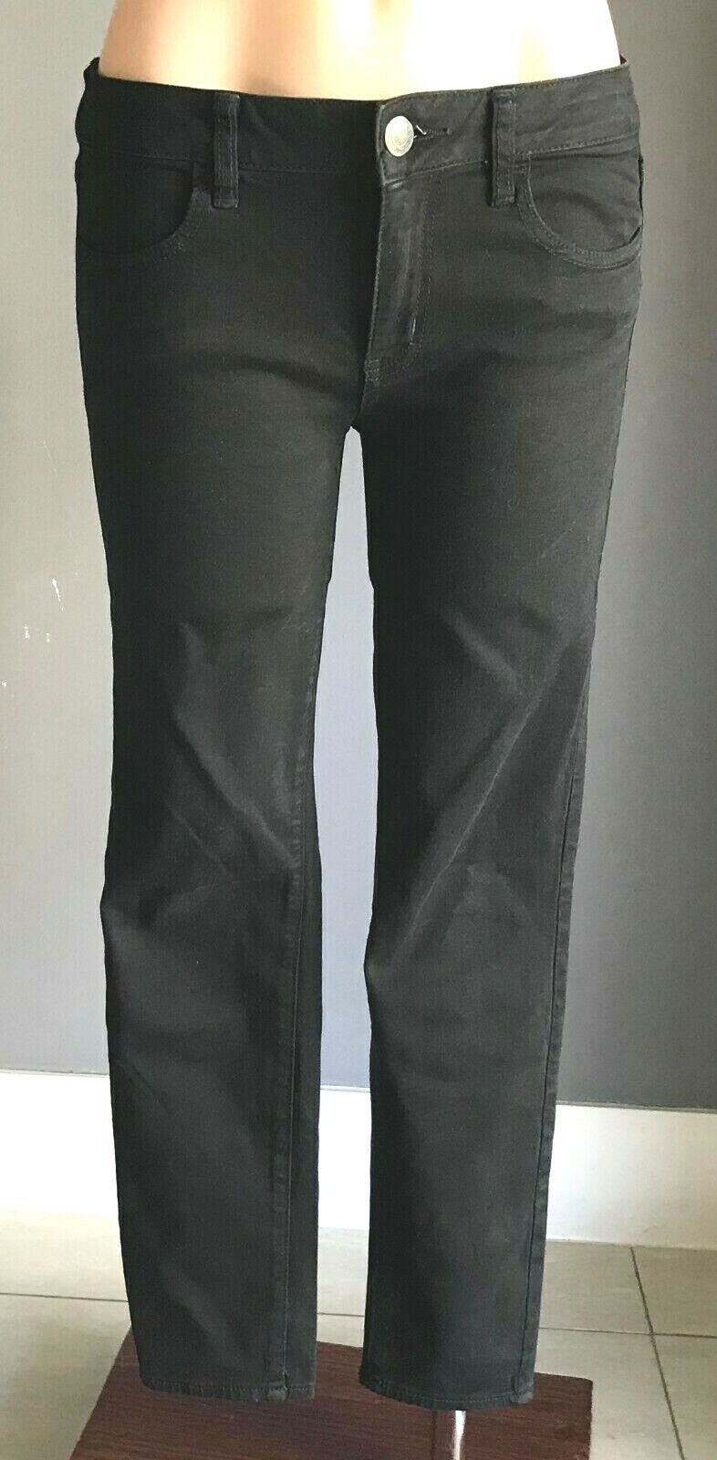 AMERICAN EAGLE OUTFITTERS Black Denim Jeans Jeggings  "Super Stretch" Size 10