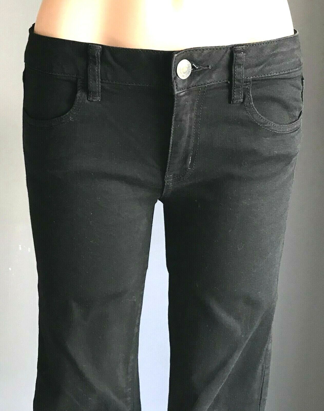 AMERICAN EAGLE OUTFITTERS Black Denim Jeans Jeggings  "Super Stretch" Size 10