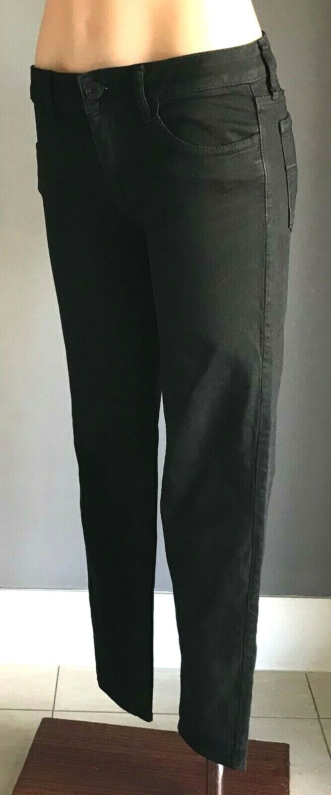 AMERICAN EAGLE OUTFITTERS Black Denim Jeans Jeggings  "Super Stretch" Size 10