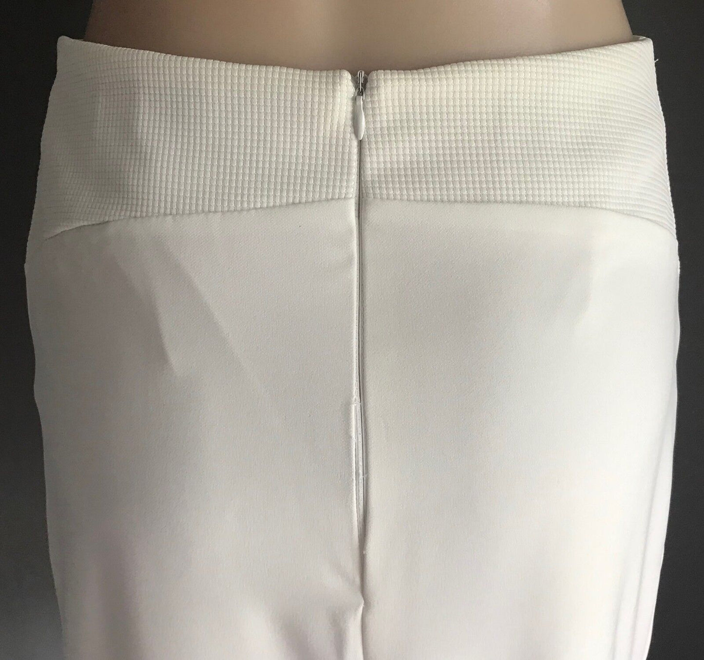 GINGHAM AND HEELS Skirt Cream Dip Hem Straight Knee Length Ladies Size 12