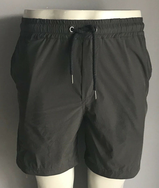 Board Shorts DEAD Mens Dark Khaki Elastic Waist Mens  Size M NEW