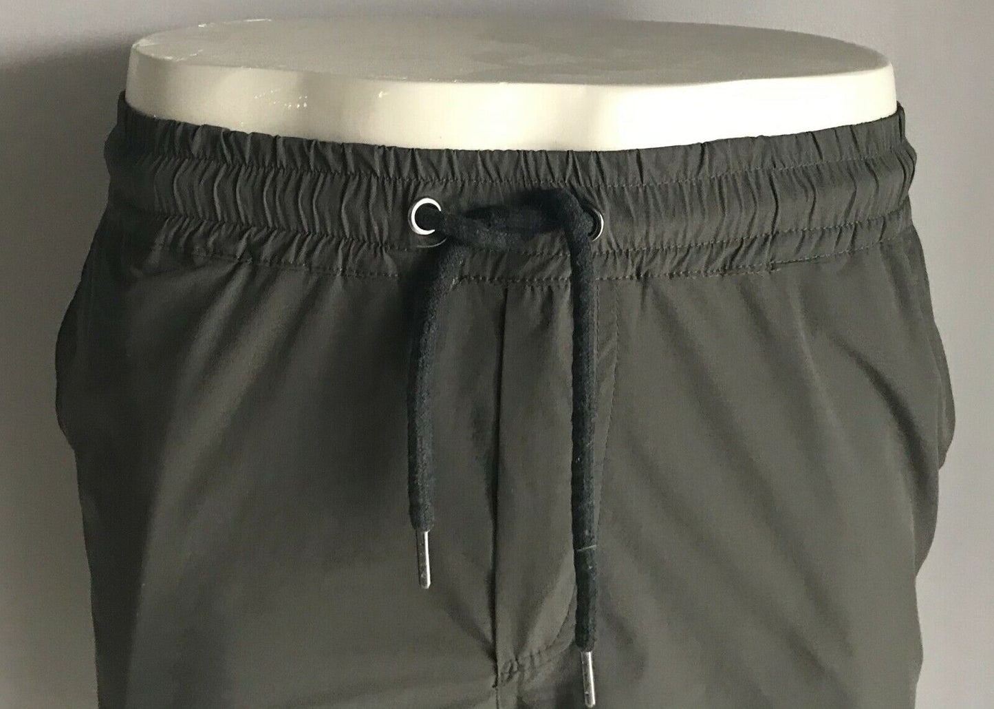 Board Shorts DEAD Mens Dark Khaki Elastic Waist Mens  Size M NEW