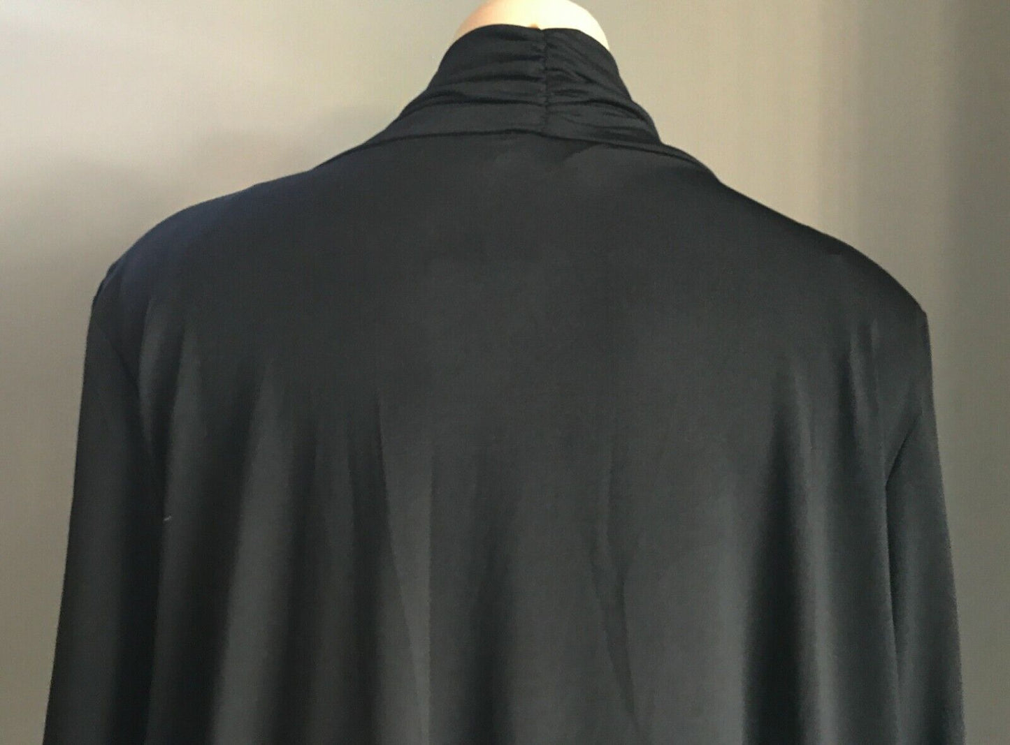 SARA Cardigan Black Drape Twist Front Long Sleeve Blouse Plus Cardi Size 24 New