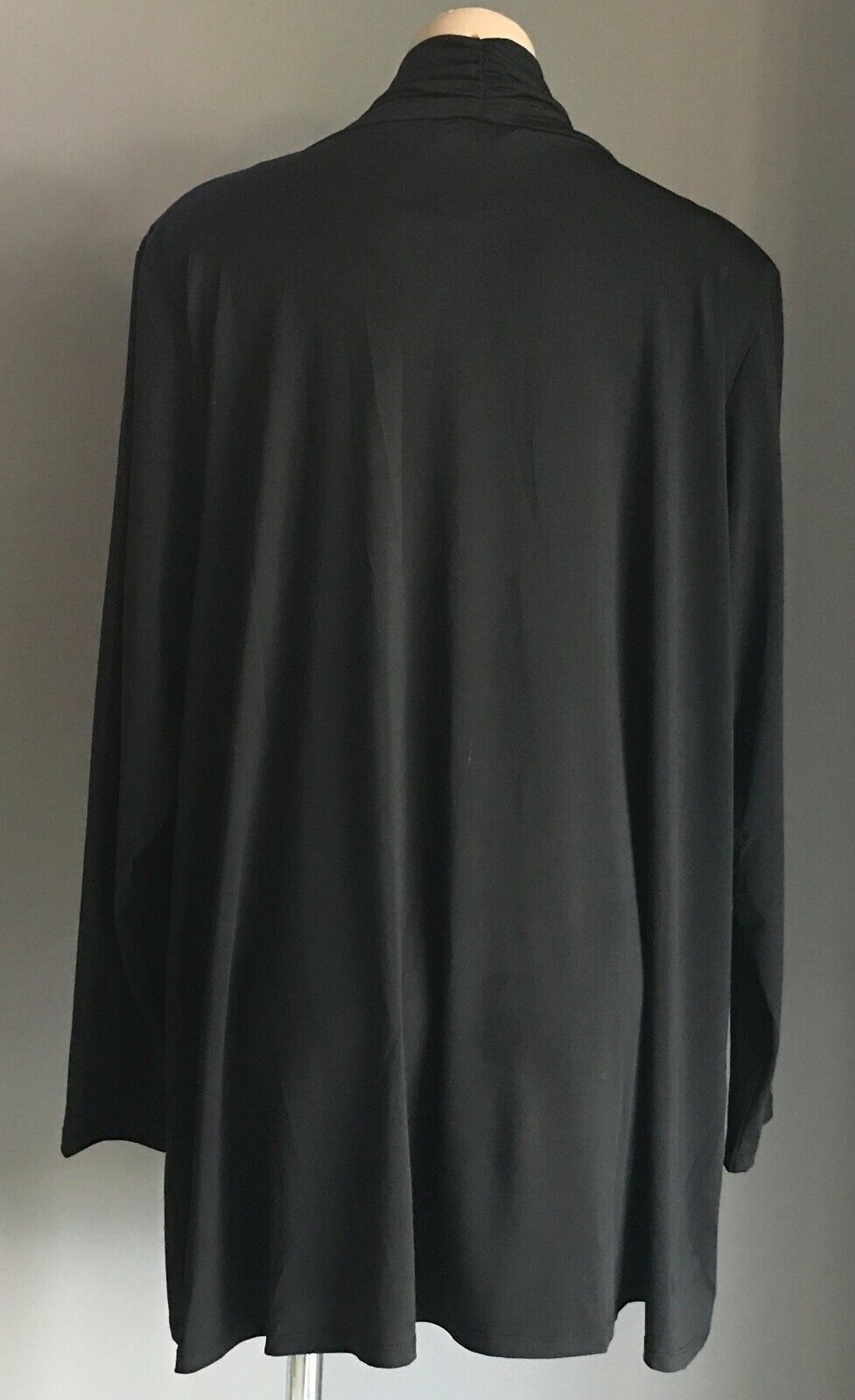 SARA Cardigan Black Drape Twist Front Long Sleeve Blouse Plus Cardi Size 24 New