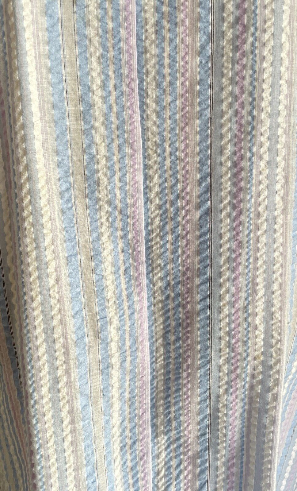 LYNDAL House Dress Pastel Stripe Seersucker S/Sleeve Collar Buttons Size 24 NEW