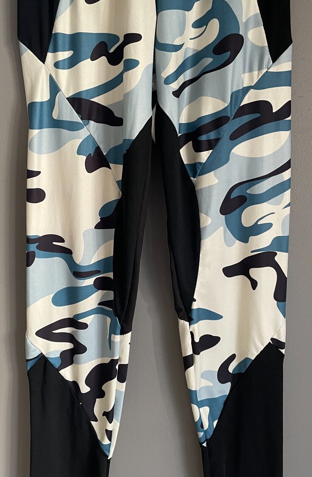 ACTIVEWEAR PANTS Leggings Black White Blue Camo Print Long Size S Gym Yoga