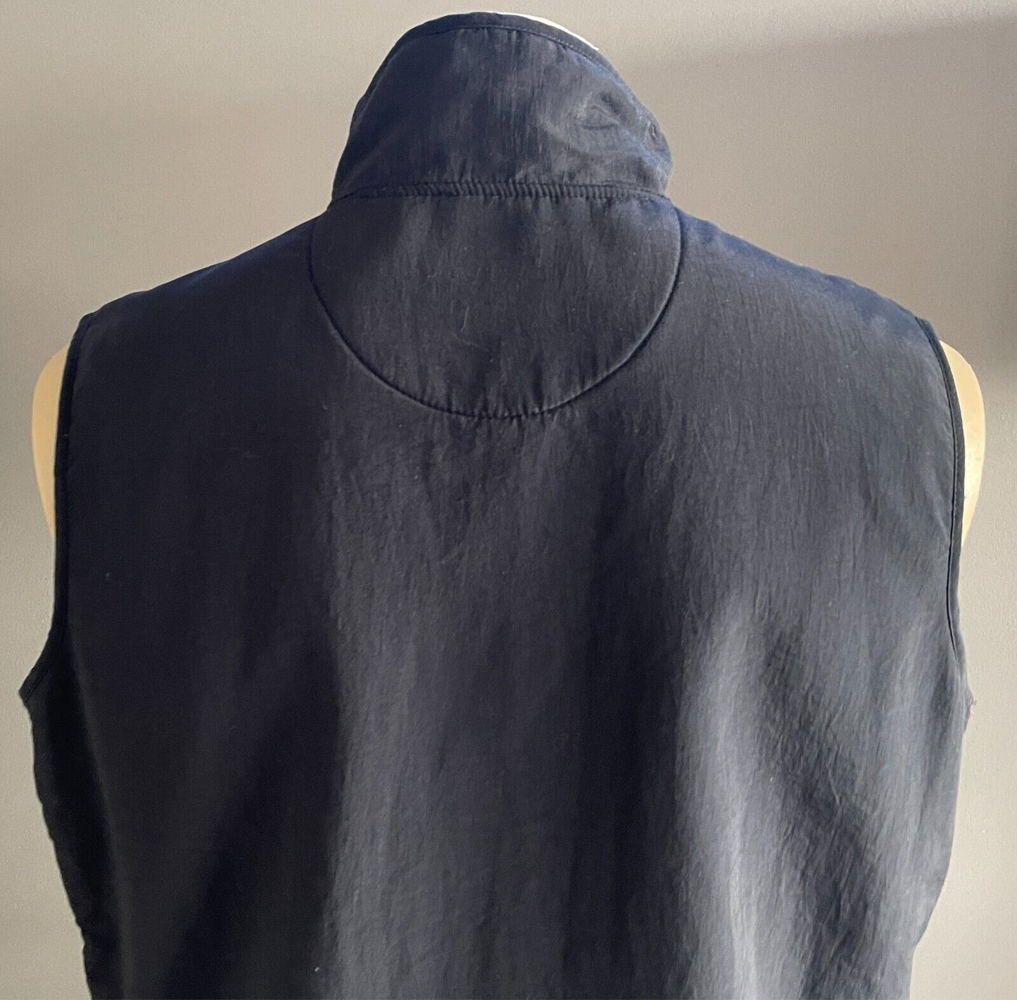 PACIFIC TRAIL Gilet Vest Sleeveless Size L Zip Burgundy Polar Fleece Navy Nylon