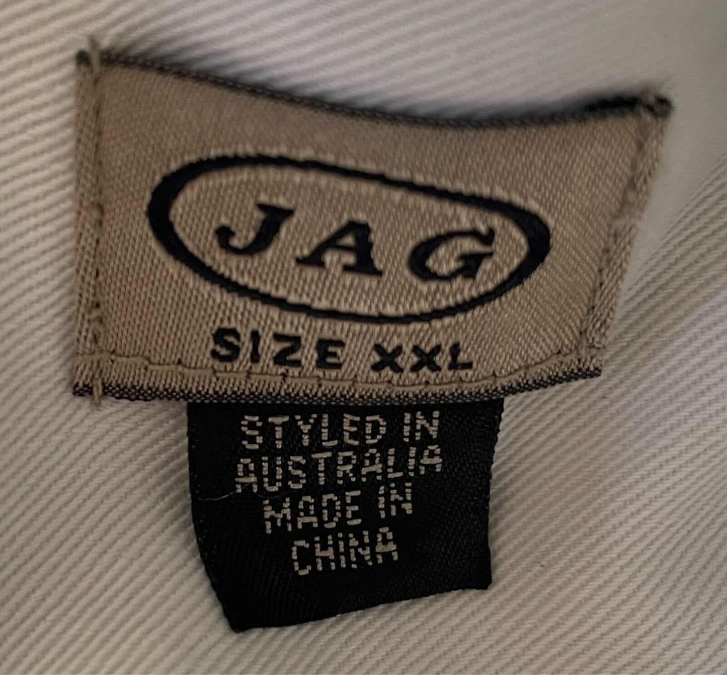 JAG Shirt Grey Wash and White Check Mens Size XXL Long Sleeves Vintage