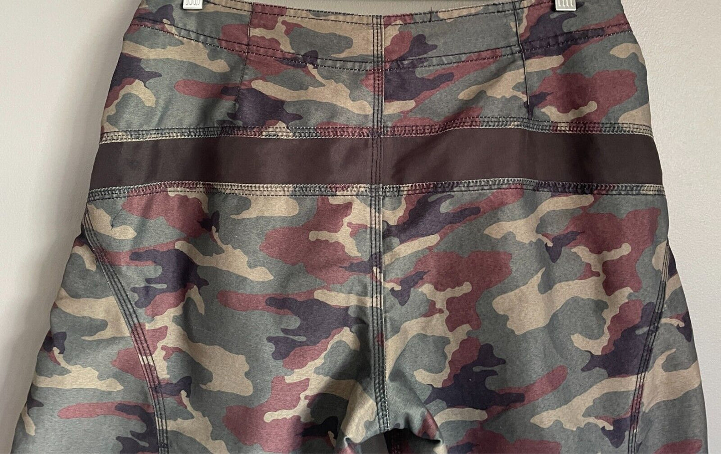 Board Shorts EASY STREET Brown Khaki Black Camo Print Size 32 82cm Waist