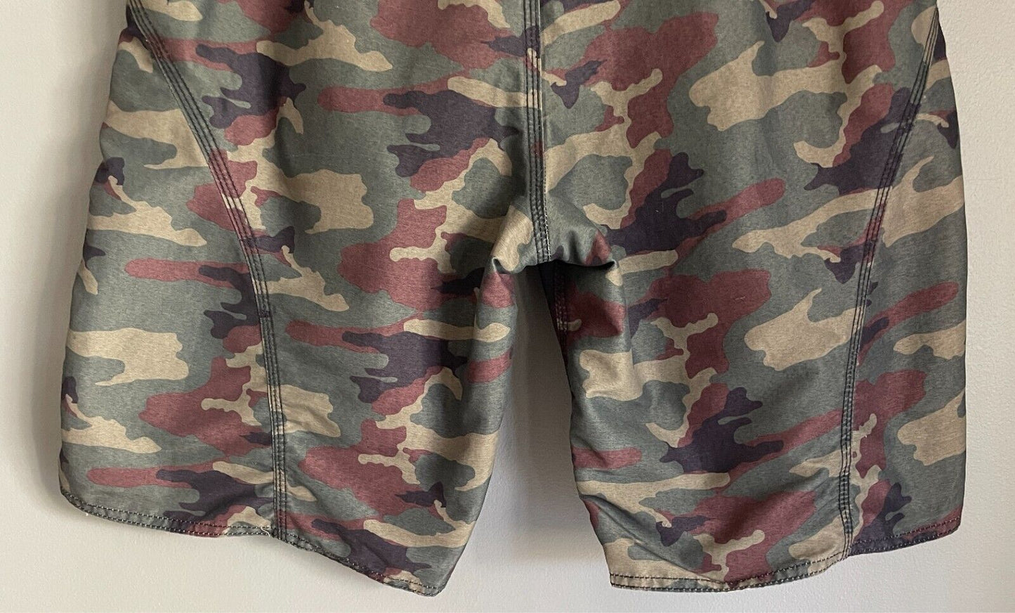 Board Shorts EASY STREET Brown Khaki Black Camo Print Size 32 82cm Waist
