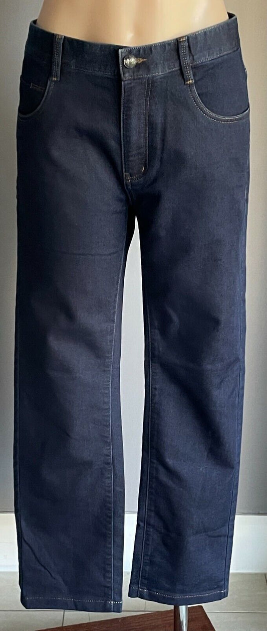 SE7EN Blue Denim Jeans Black Label Straight Leg Ladies Sz 33  AU 14 Seven 7 NEW