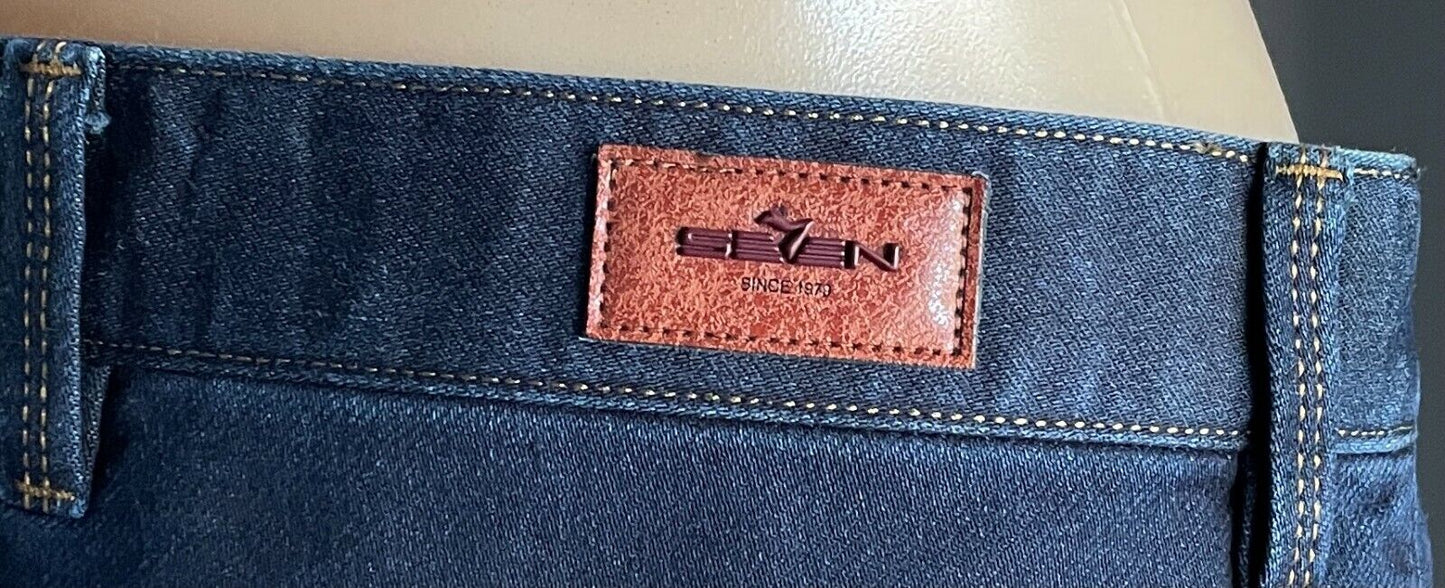 SE7EN Blue Denim Jeans Black Label Straight Leg Ladies Sz 33  AU 14 Seven 7 NEW