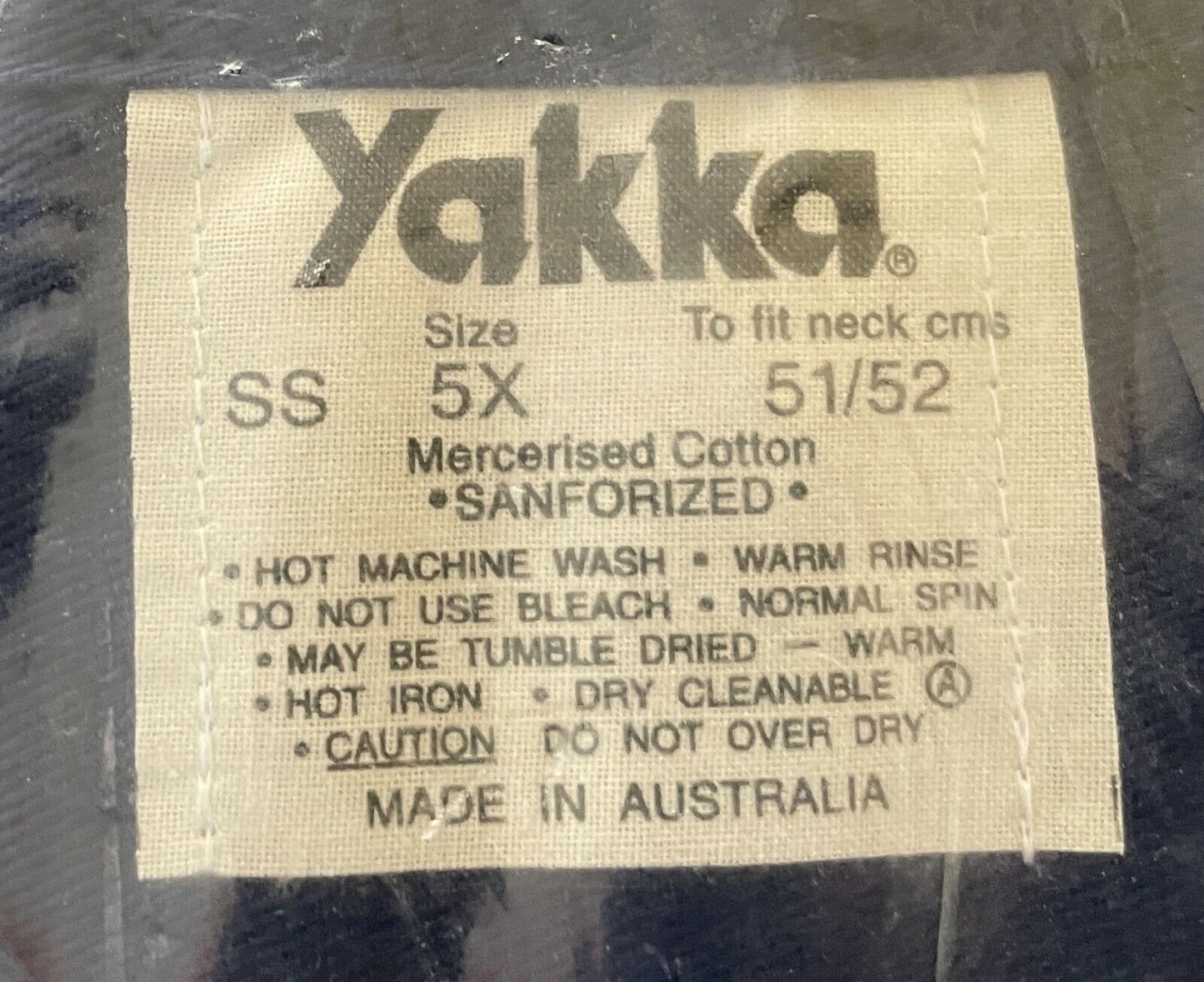 HARD YAKKA Work Shirt Button Up Navy Blue Short Sleeve Cotton Tradie Size 5X NEW