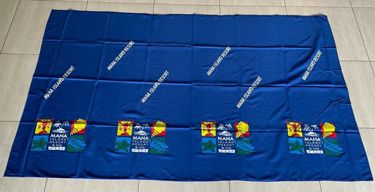 MANA ISLAND FIJI SARONG SULU Resort Blue Print Souvenir Wrap Skirt SARONG NEW
