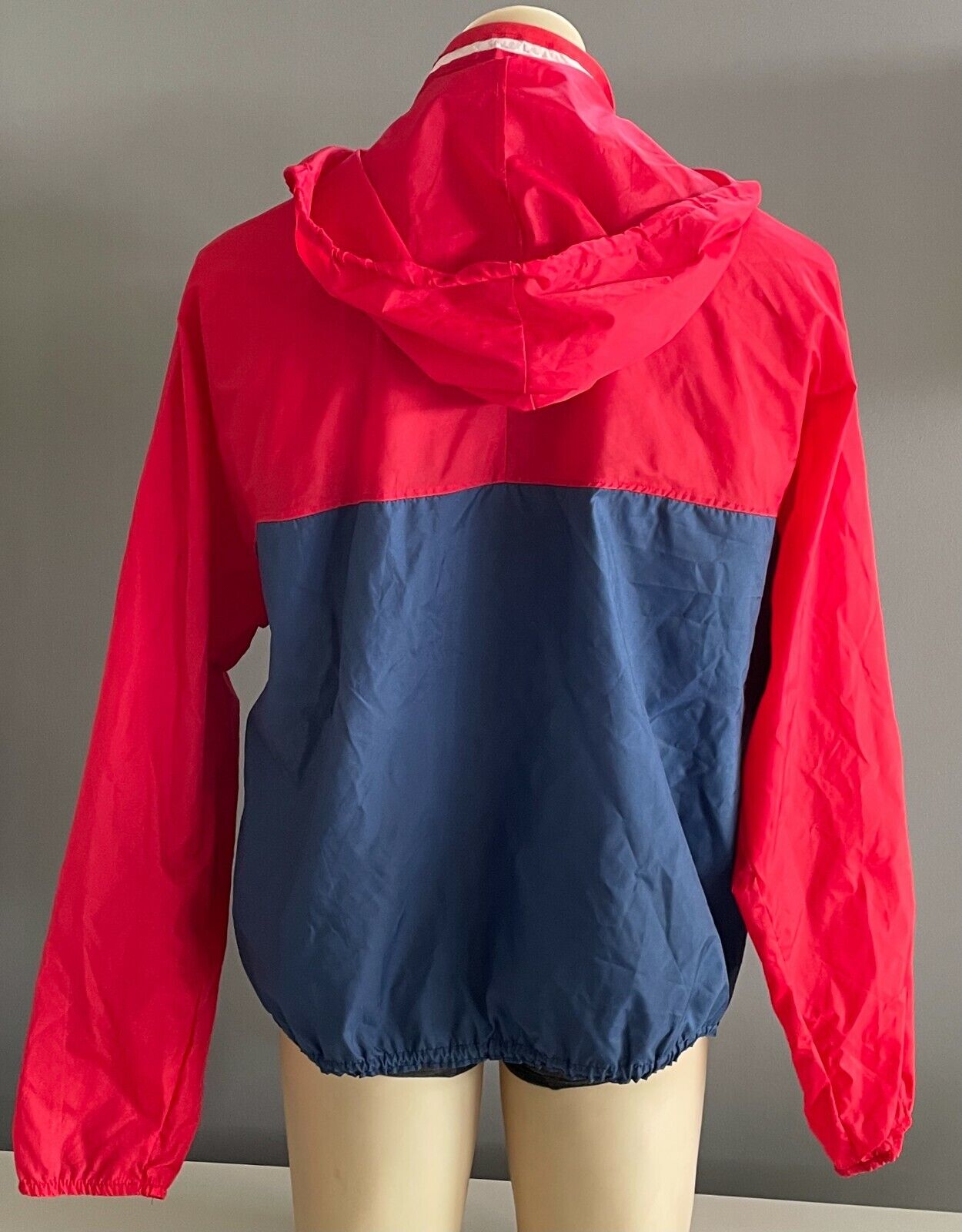 FOURBROS Outdoor Jacket Red White Blue Light Wind Cheater XL 132cm NOS Vintage