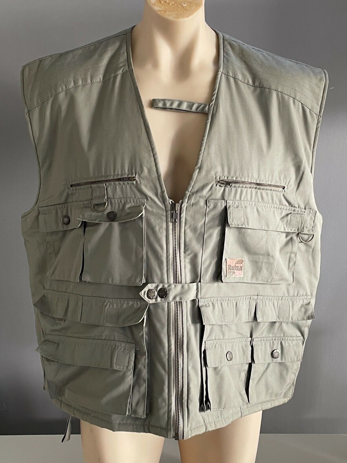 RUKKA OUTDOOR EXPEDITION Vest Quilt Grey 11 x Pockets Sz XXL PhotographerTravel
