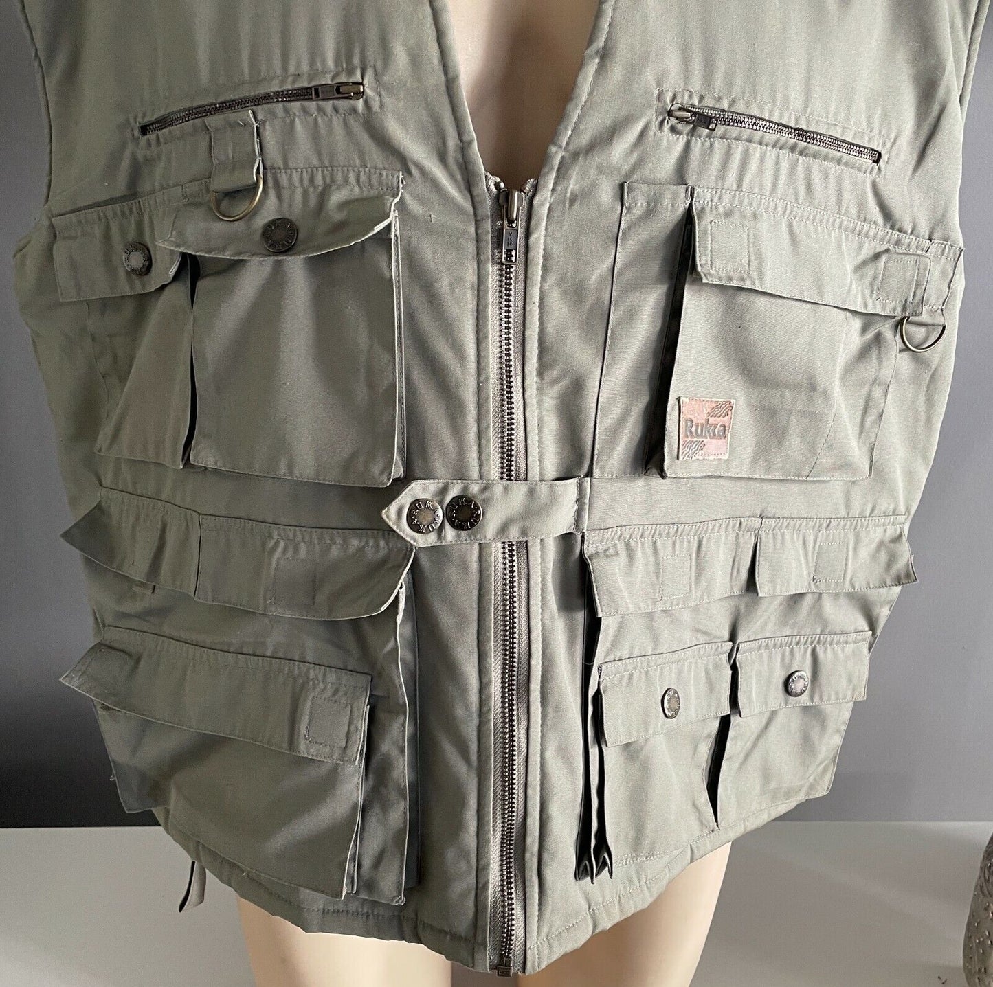 RUKKA OUTDOOR EXPEDITION Vest Quilt Grey 11 x Pockets Sz XXL PhotographerTravel