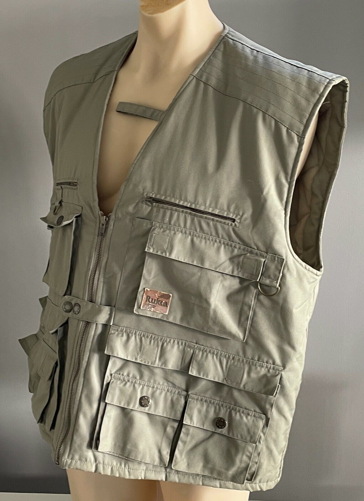 RUKKA OUTDOOR EXPEDITION Vest Quilt Grey 11 x Pockets Sz XXL PhotographerTravel