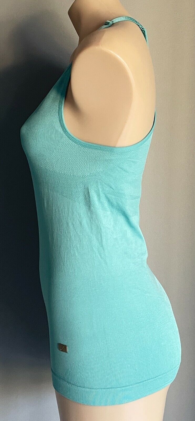 ASICS Tank Top Green Seamless Racer Back Adjustable Strap Stretch Sports Sz L 10