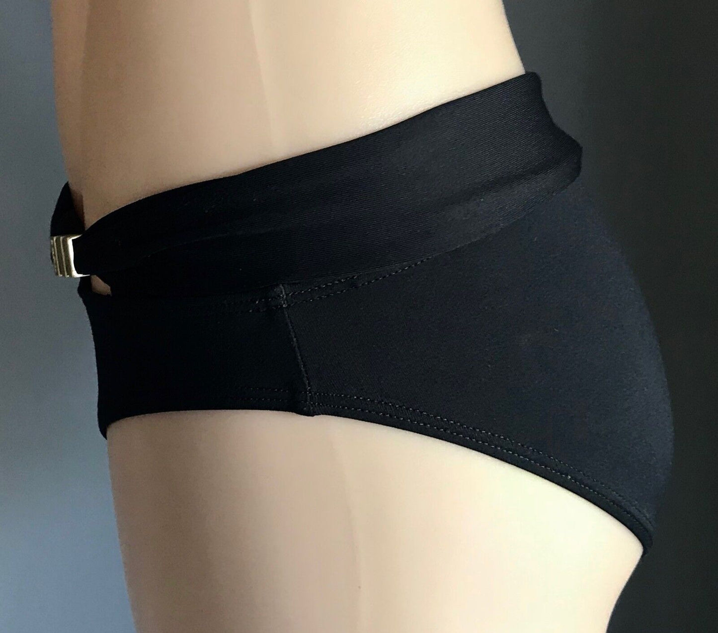 BAKU Mid Black w Metal Trim at Waist Beach Pool Swim Size 14