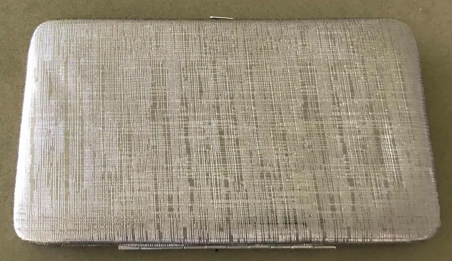 Textured Gold Hardcase Clutch Bag w Shoulder Chain - Looks like a Wallet inside!