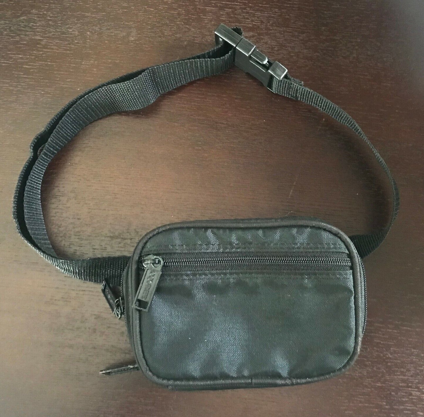 Bum Bag Black Nylon Zipped Fanny Pack Camera Bag Adjustable for Cards Korea NEW