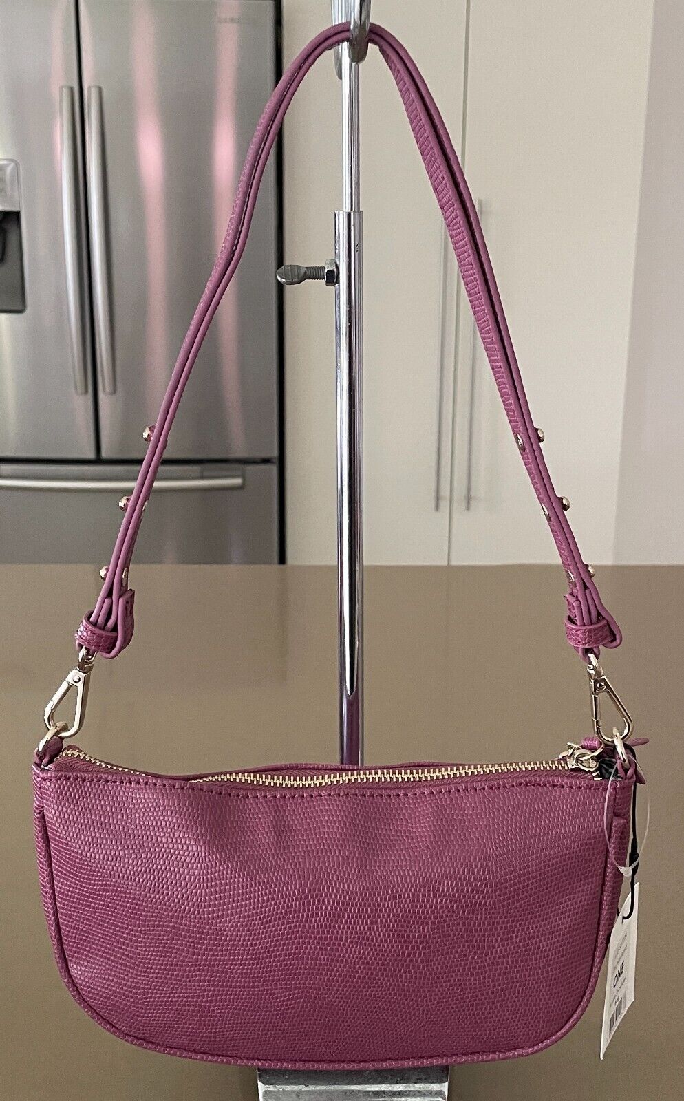 MARCS "Annie" Shoulder Bag PU Lizard Orchid/Pink Colour Adjustable Strap NEW