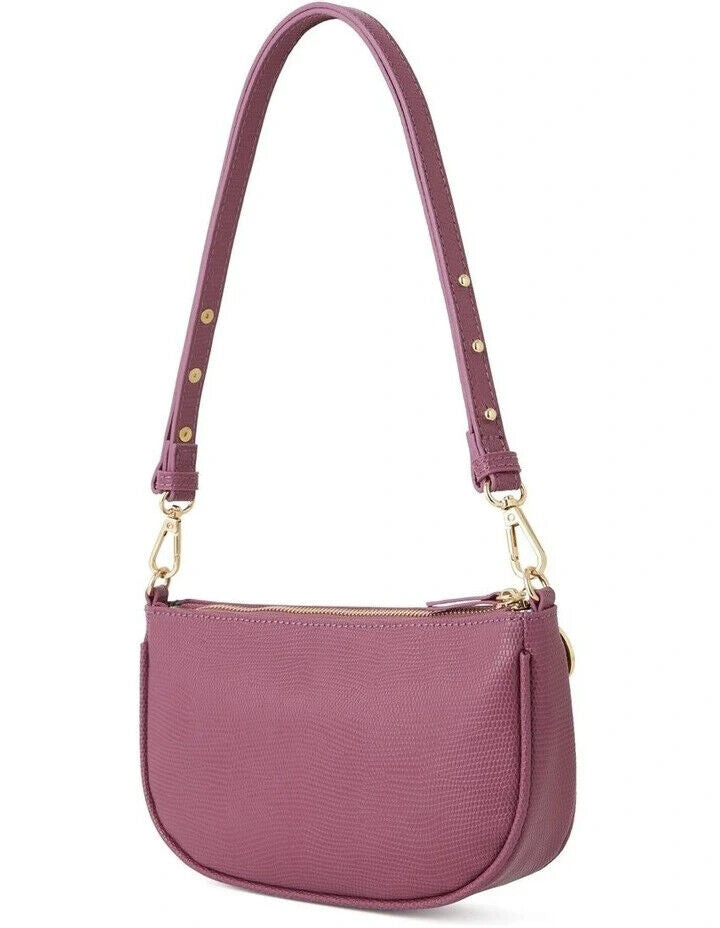 MARCS "Annie" Shoulder Bag PU Lizard Orchid/Pink Colour Adjustable Strap NEW
