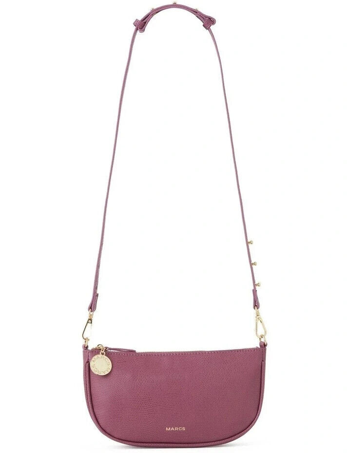 MARCS "Annie" Shoulder Bag PU Lizard Orchid/Pink Colour Adjustable Strap NEW