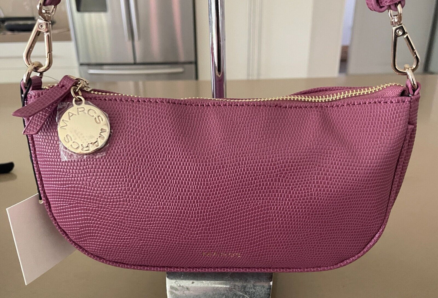 MARCS "Annie" Shoulder Bag PU Lizard Orchid/Pink Colour Adjustable Strap NEW