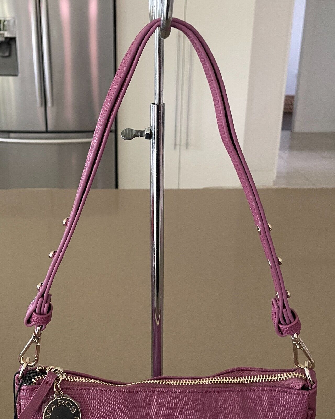 MARCS "Annie" Shoulder Bag PU Lizard Orchid/Pink Colour Adjustable Strap NEW